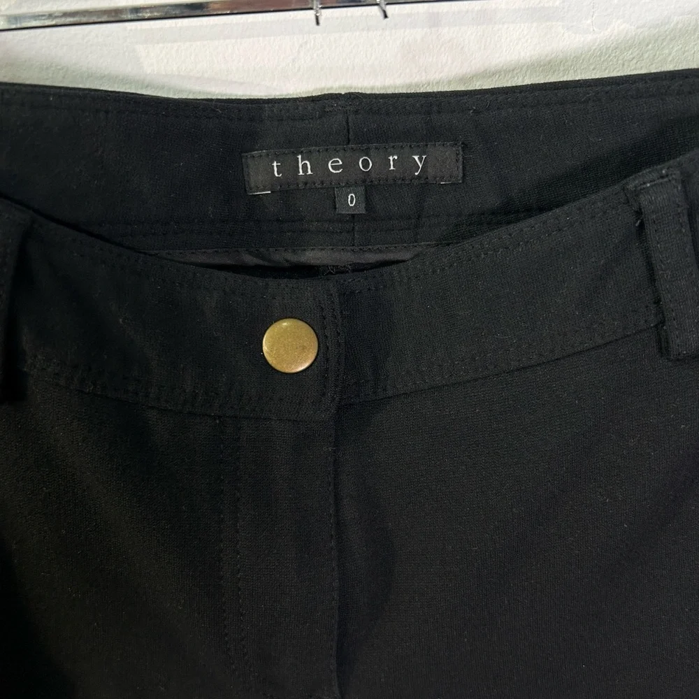 Theory Brand basic Black Leggings Low Rise Size 0 - Picture 2 of 7